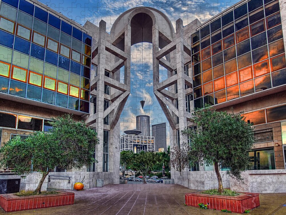 Israel Jigsaw Puzzle featuring the photograph Tel Aviv Performing Arts Center by Ronsho