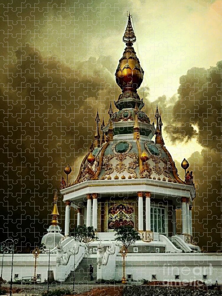 Temple Jigsaw Puzzle featuring the photograph Temple of Clouds by Ian Gledhill