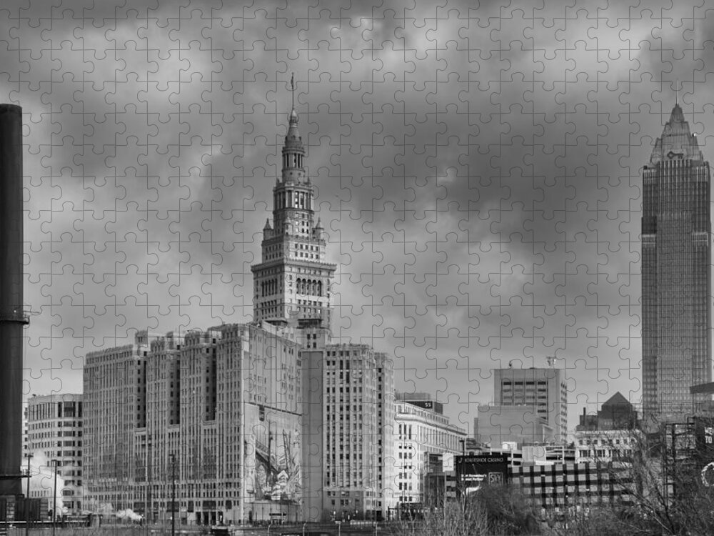 Buildings Jigsaw Puzzle featuring the photograph Terminal Tower by Guy Whiteley