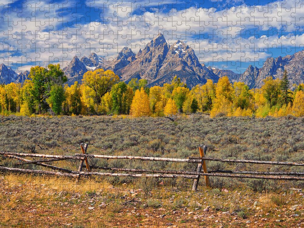 Tetons Jigsaw Puzzle featuring the photograph Teton Autumn by Greg Norrell