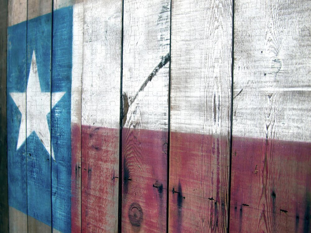 Star Shape Jigsaw Puzzle featuring the photograph Texas Flag by Lanier