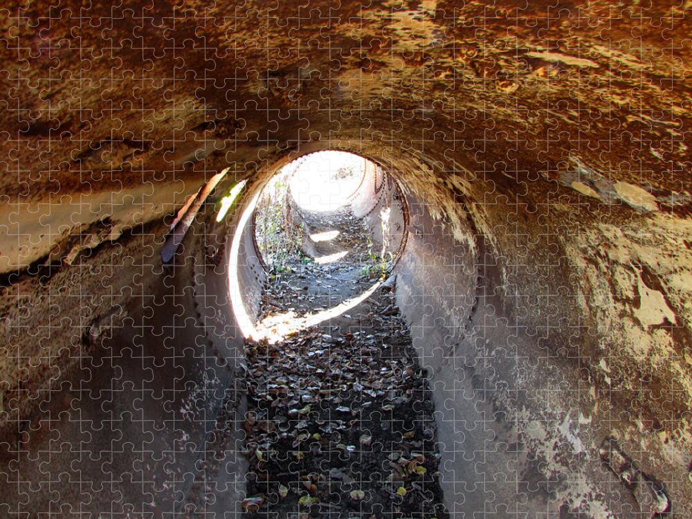 Tunnel Jigsaw Puzzle featuring the photograph Textured Tunnel by Kimberly Mackowski