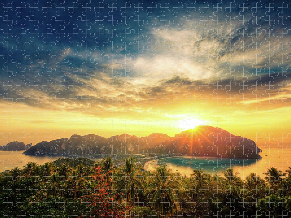 Seascape Jigsaw Puzzle featuring the photograph Thai Seascape by Lightkey