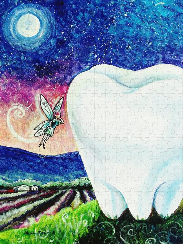 Fairy Jigsaw Puzzle featuring the painting That's No Baby Tooth by Shana Rowe Jackson