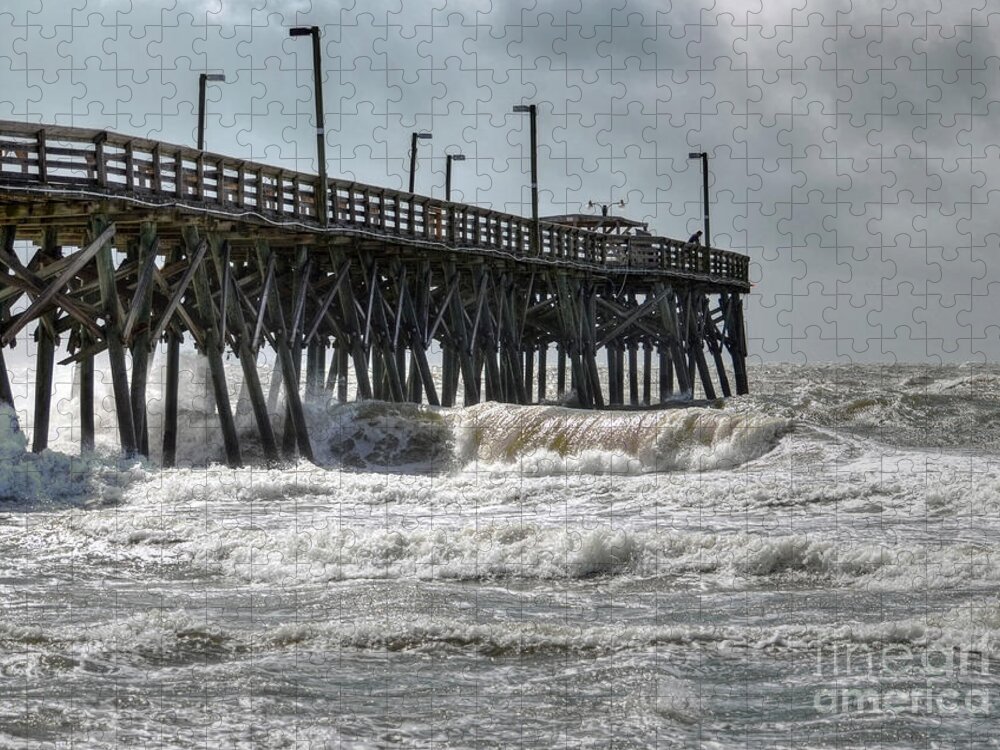 Ocean Jigsaw Puzzle featuring the photograph The Angry Sea by Kathy Baccari
