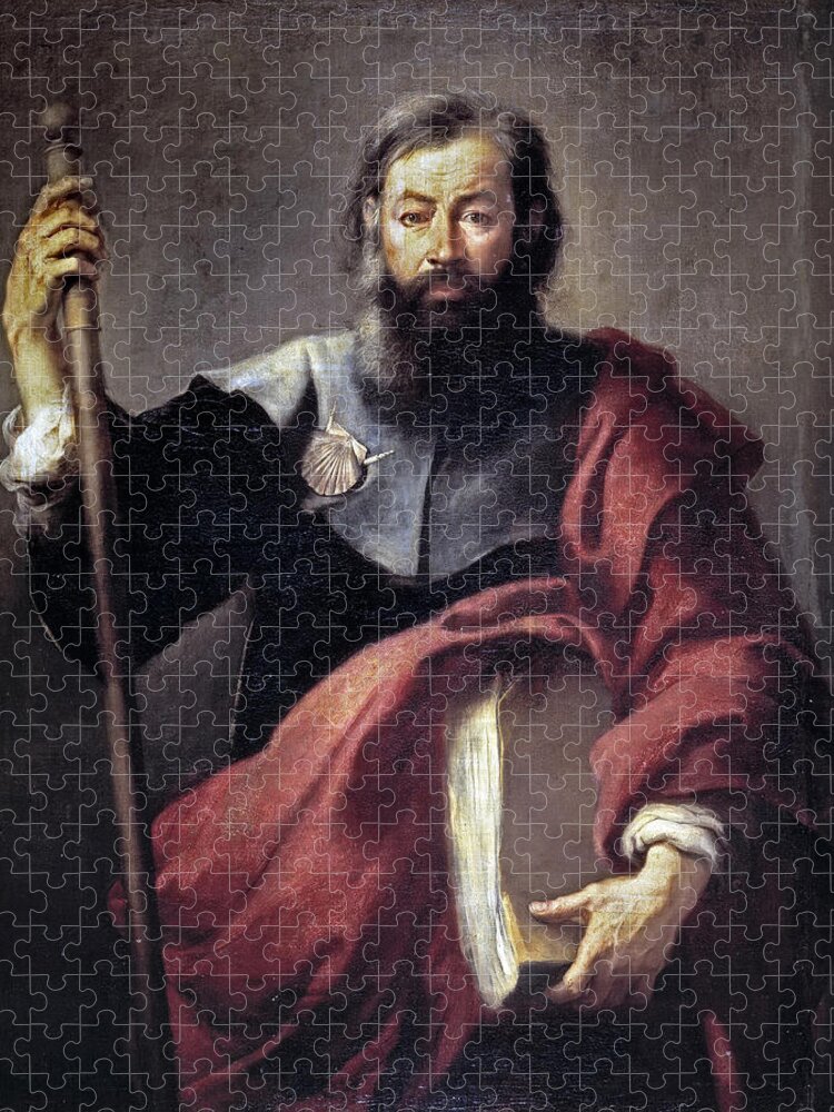 Bartolome Esteban Murillo Jigsaw Puzzle featuring the painting The Apostle Saint James by Bartolome Esteban Murillo