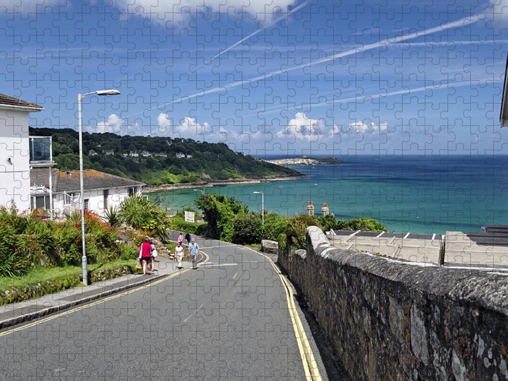 Britain Jigsaw Puzzle featuring the photograph The Approach to the Beach - Carbis Bay by Rod Johnson