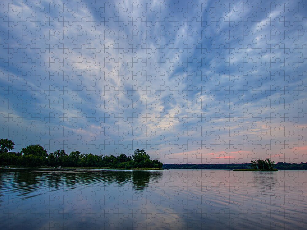 Big Carnelian Lake Jigsaw Puzzle featuring the photograph The Approaching Storm by Adam Mateo Fierro