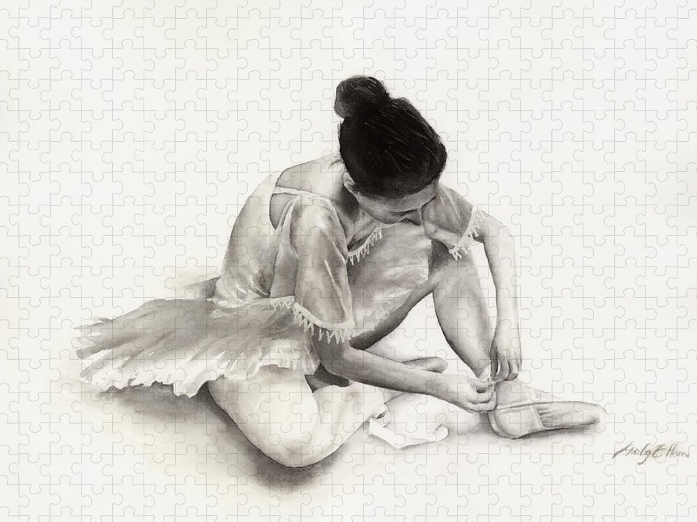 Dancer Jigsaw Puzzle featuring the painting The Ballet Dancer by Hailey E Herrera