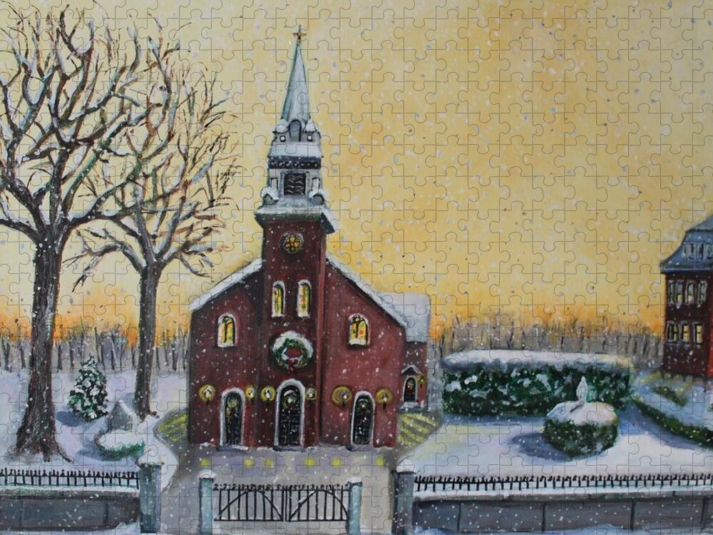 St. Mary's Church Jigsaw Puzzle featuring the painting The Bells of St. Mary's by Rita Brown