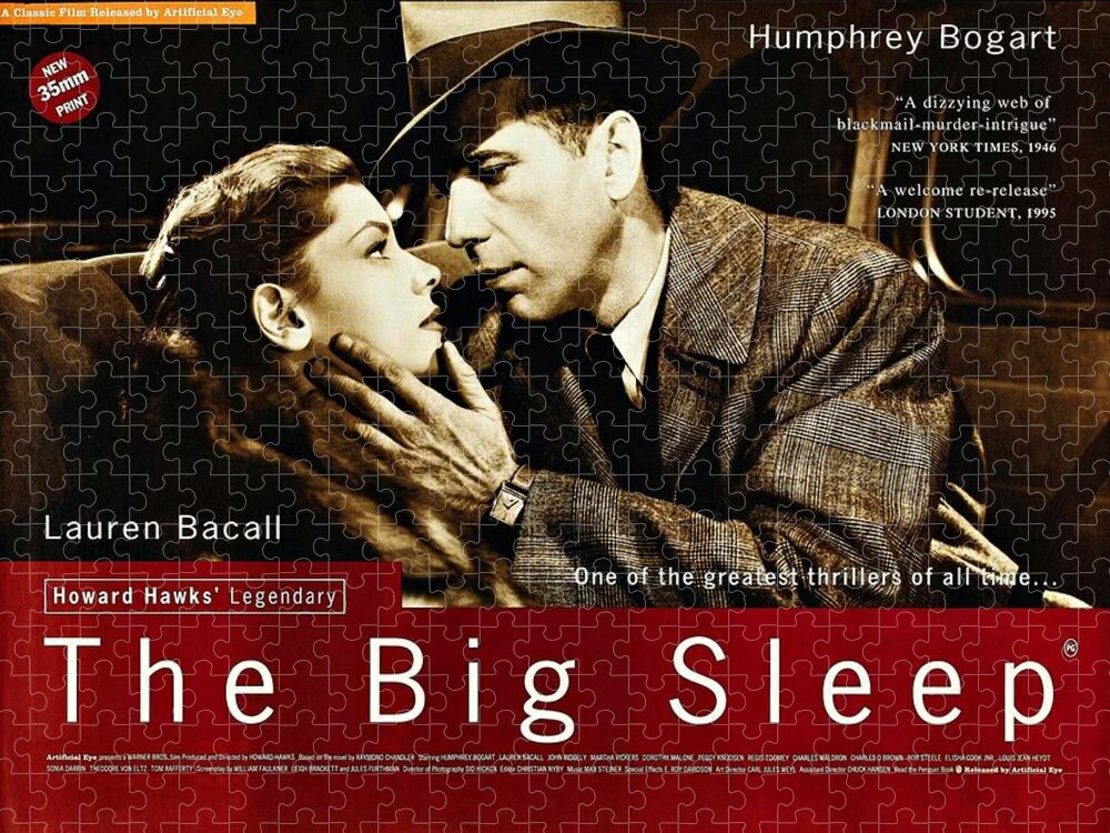 The Big Sleep Jigsaw Puzzle featuring the photograph The Big Sleep by Movie Poster Prints