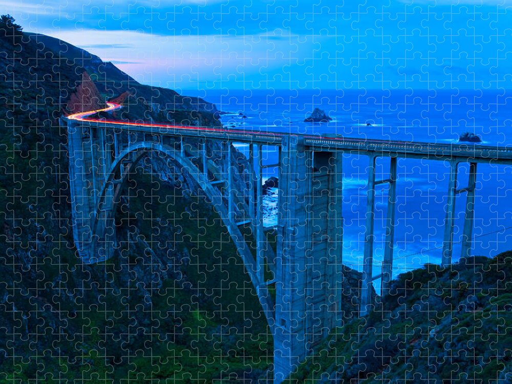 Landscape Jigsaw Puzzle featuring the photograph The Bixby At Dawn by Jonathan Nguyen
