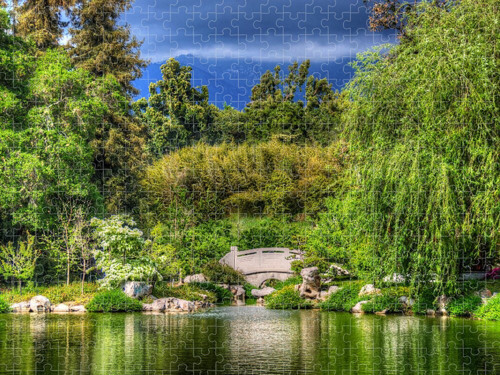 Chinese Jigsaw Puzzle featuring the photograph The Bridge 12 by Richard J Cassato
