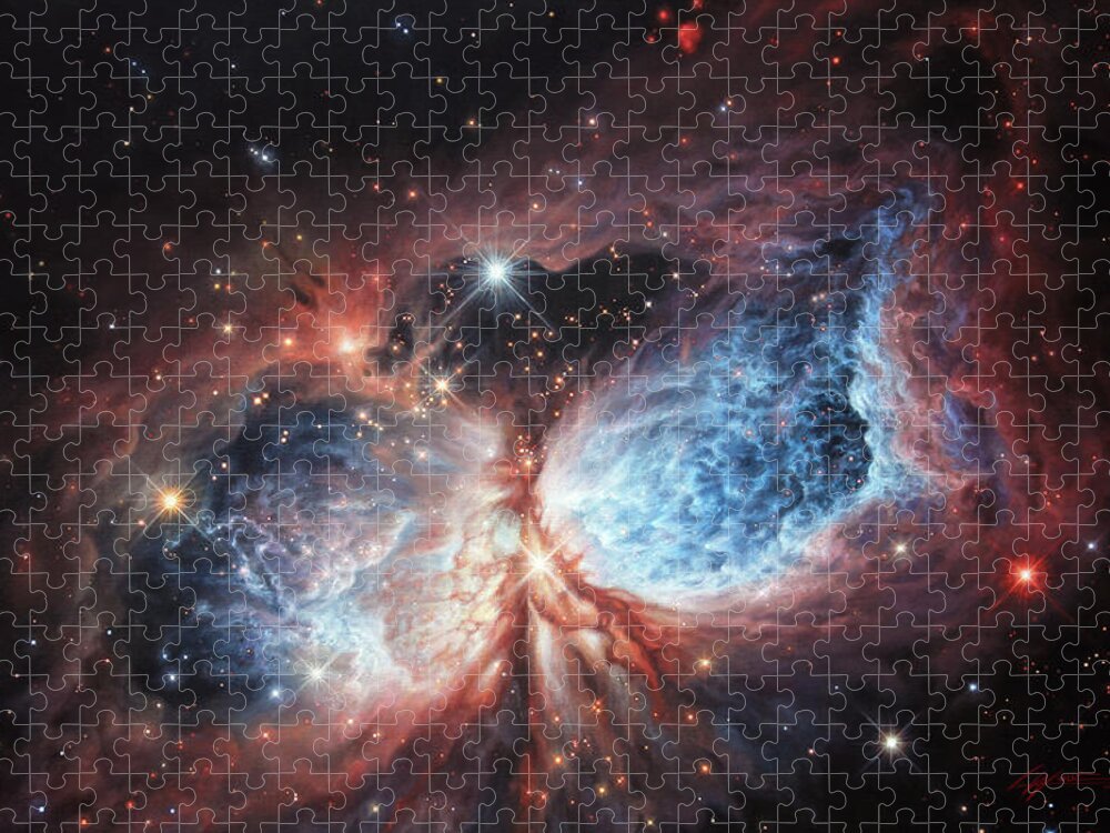 The Brush Strokes Of Star Birth Jigsaw Puzzle featuring the painting The Brush Strokes of Star Birth by Lucy West