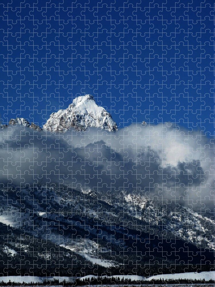 Grand Teton Jigsaw Puzzle featuring the photograph The Clearing Storm by Raymond Salani III