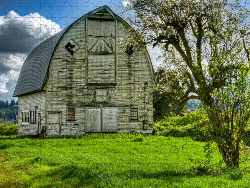 Washington Jigsaw Puzzle featuring the photograph The Crying Barn by Spencer McDonald