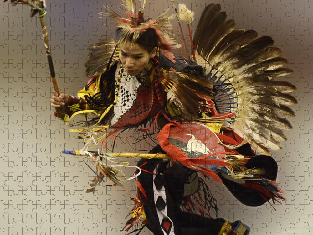Pow Wow Jigsaw Puzzle featuring the photograph Pow Wow The Dance by Bob Christopher