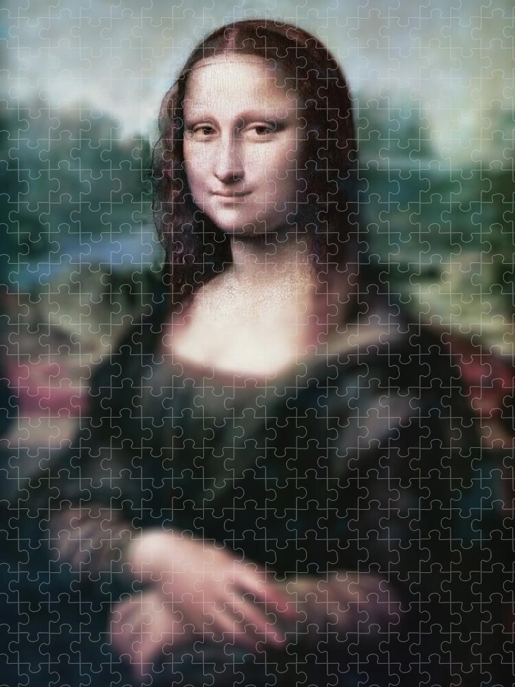 Leonardo Da Vinci Jigsaw Puzzle featuring the painting The Dream of the Mona Lisa by David Bridburg