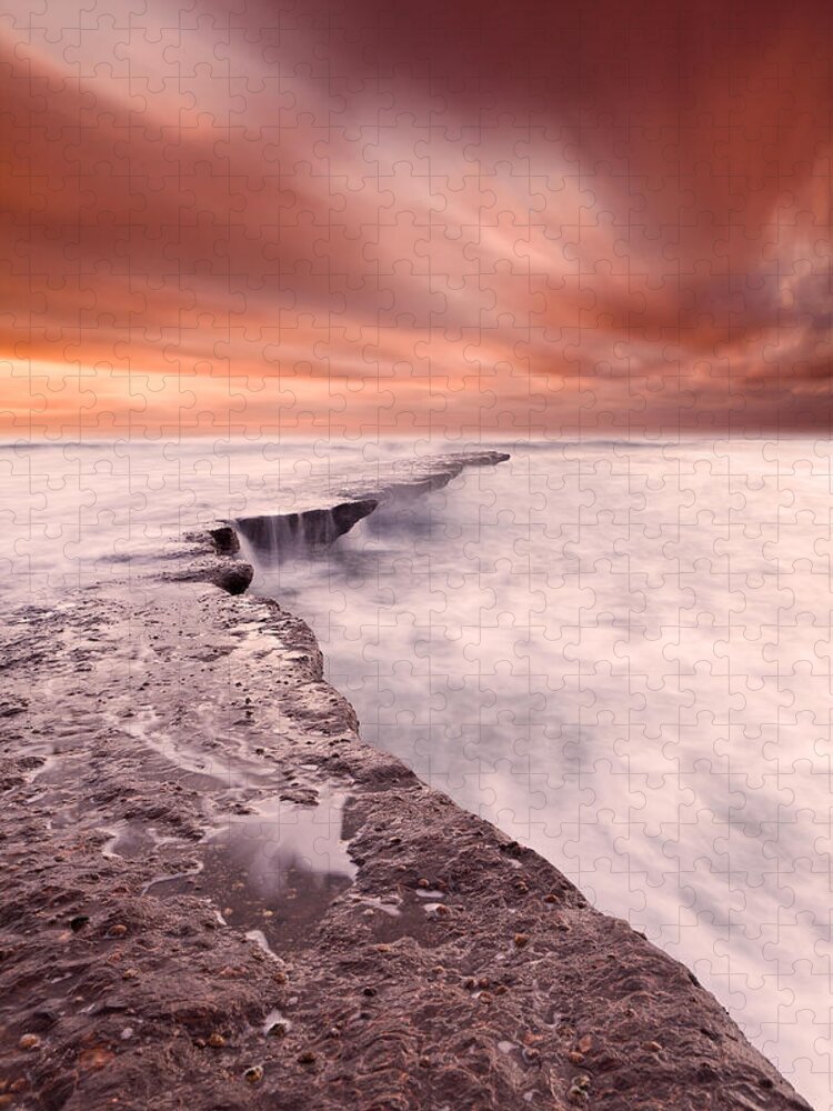 Beach Jigsaw Puzzle featuring the photograph The edge of earth by Jorge Maia