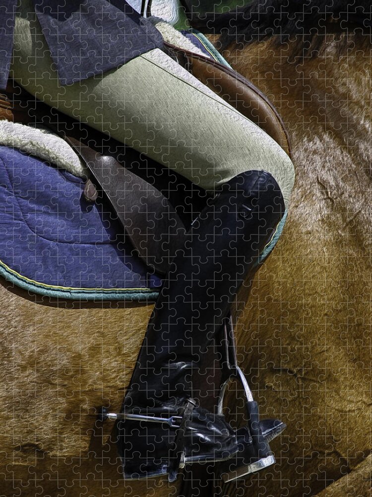 Horse Jigsaw Puzzle featuring the photograph The Equestrian by Phil Cardamone