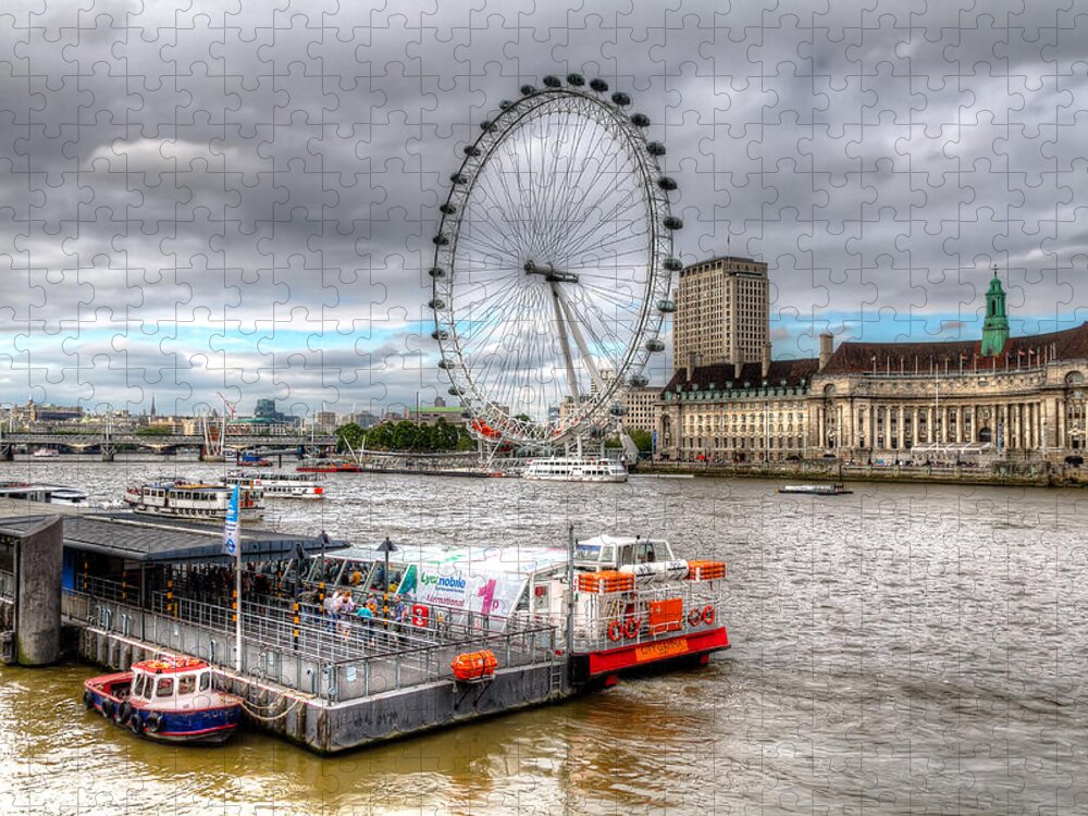Tim Stanley Jigsaw Puzzle featuring the photograph The Eye Across the Thames by Tim Stanley