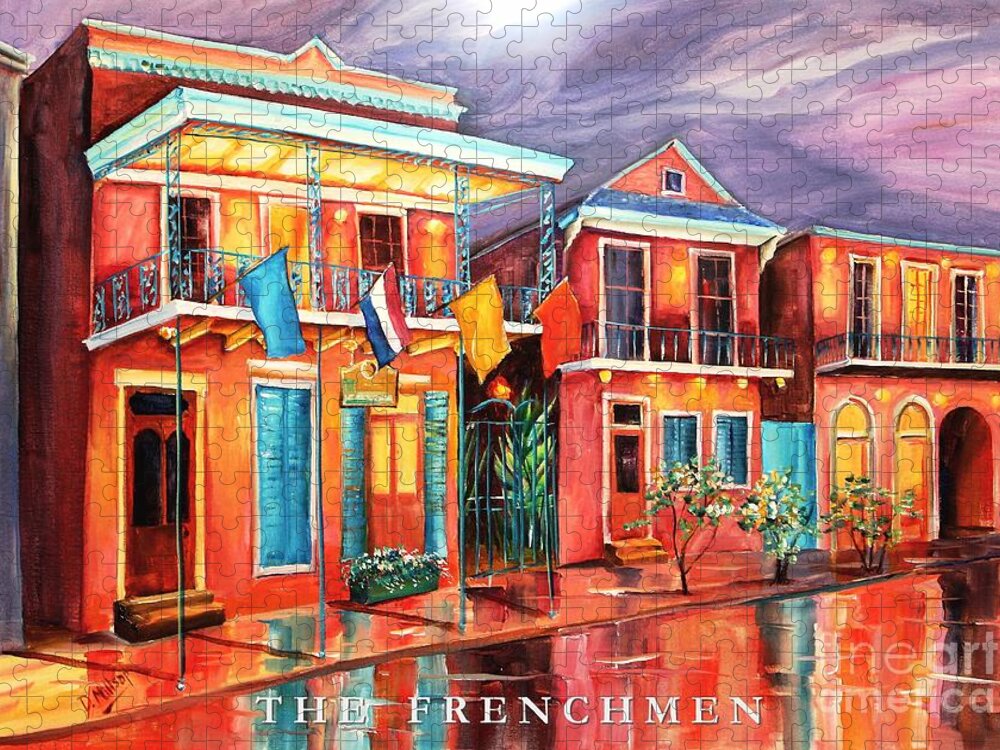 New Orleans Jigsaw Puzzle featuring the painting The Frenchmen Hotel New Orleans by Diane Millsap