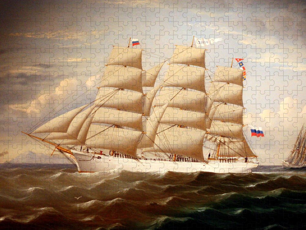 William Howard Yorke Jigsaw Puzzle featuring the painting The Frigate Toivo by William Howard Yorke