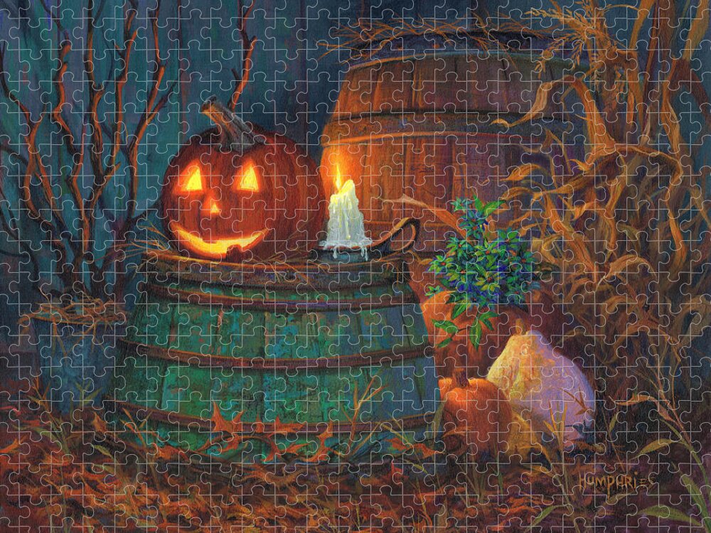 Michael Humphries Jigsaw Puzzle featuring the painting The Great Pumpkin by Michael Humphries