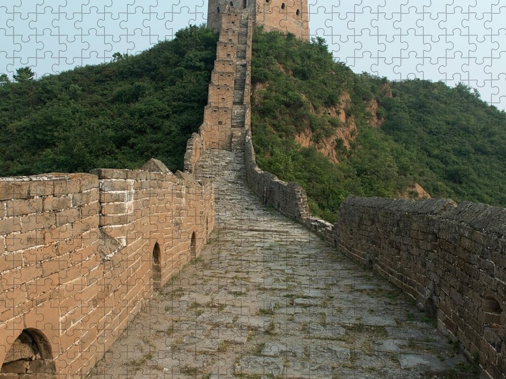 Chinese Culture Jigsaw Puzzle featuring the photograph The Great Wall Of China by Keith Levit / Design Pics