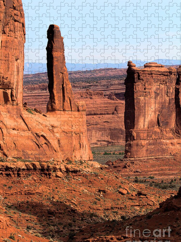 Utah. Red Rocks Jigsaw Puzzle featuring the photograph Gap in the Wall by Jim Garrison