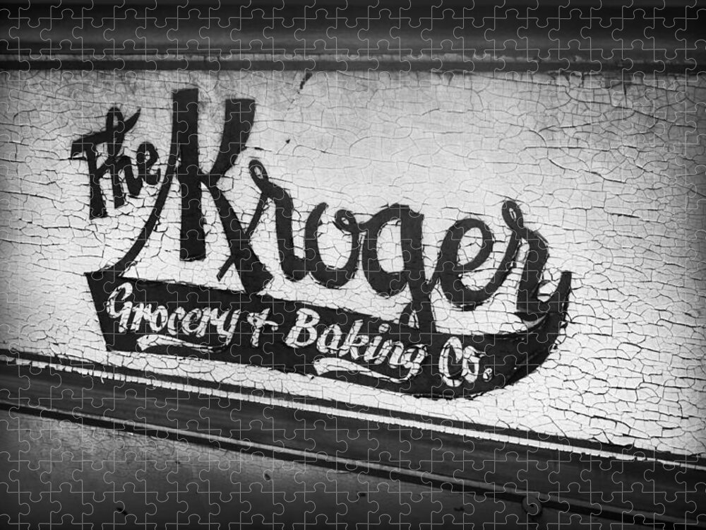Kelly Hazel Jigsaw Puzzle featuring the photograph The Kroger Sign by Kelly Hazel