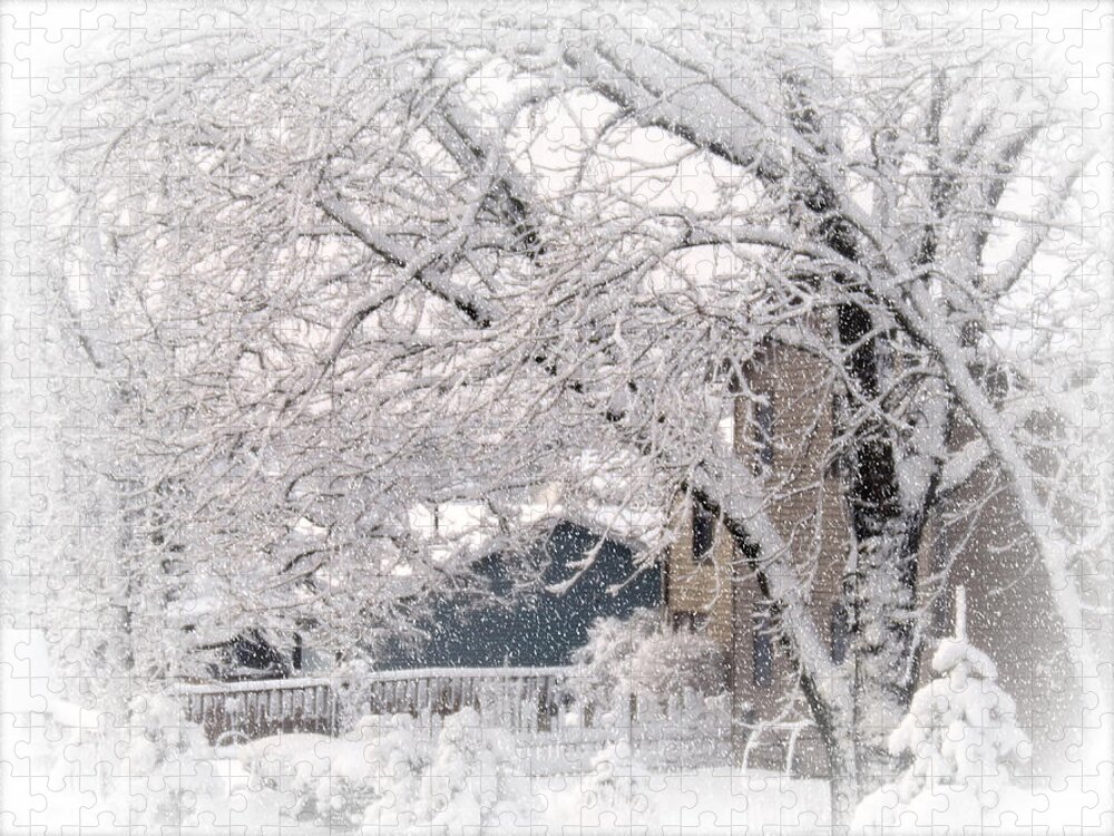 Winter Jigsaw Puzzle featuring the photograph The Last Snow Storm by Kay Novy