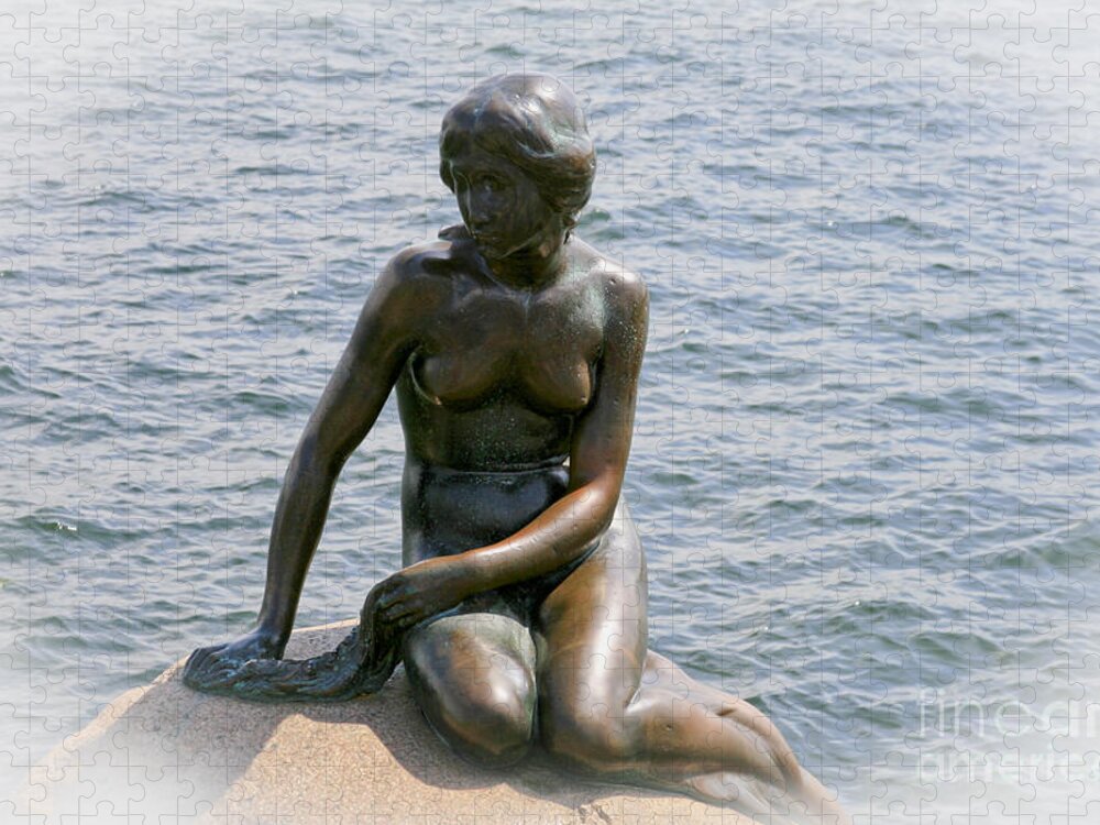 The Little Mermaid Of Copenhagen Jigsaw Puzzle featuring the photograph The Little Mermaid of Copenhagen by Victoria Harrington