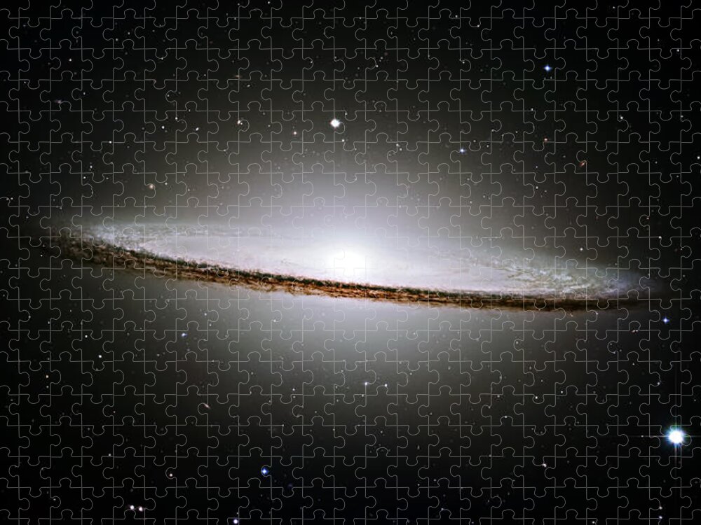 M104 Jigsaw Puzzle featuring the photograph The Majestic Sombrero Galaxy by Ricky Barnard