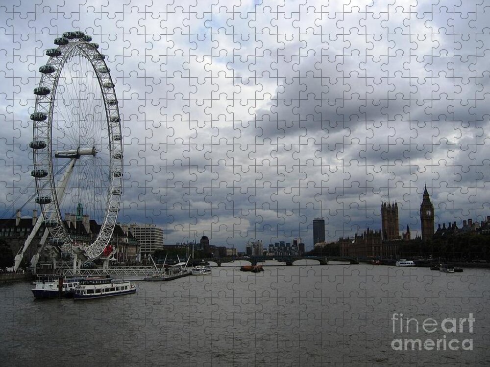 Thames Jigsaw Puzzle featuring the photograph The Mighty Thames by Denise Railey