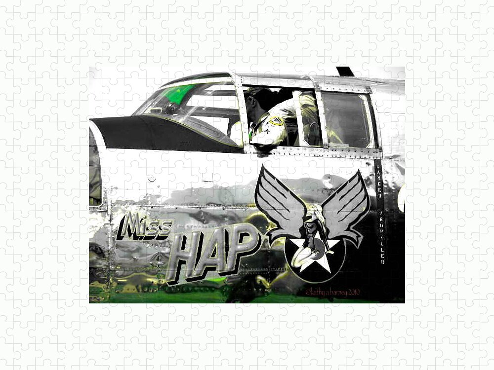 Fighter Planes Jigsaw Puzzle featuring the photograph The Miss Hap by Kathy Barney
