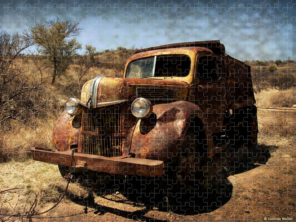 Arizona Jigsaw Puzzle featuring the photograph The Old Ford by Lucinda Walter