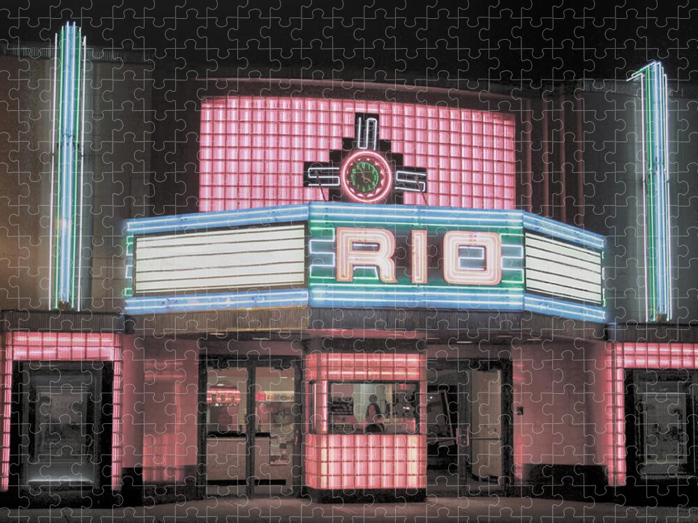 Rio Jigsaw Puzzle featuring the photograph The Rio at Night by Lynn Sprowl