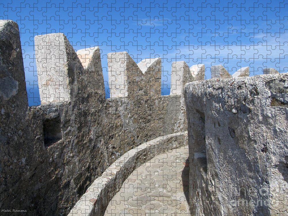 Clouds Jigsaw Puzzle featuring the photograph The rocks and the path by Ramona Matei