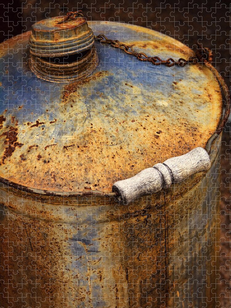 Rust Jigsaw Puzzle featuring the photograph The Rusty Can by Saija Lehtonen