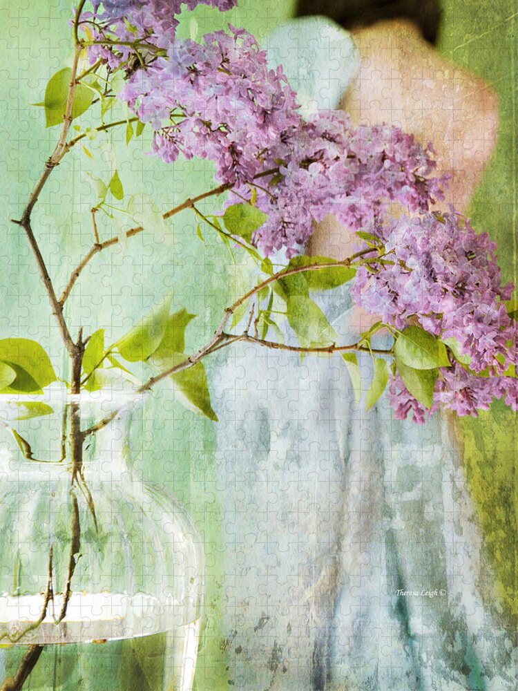Lilacs Jigsaw Puzzle featuring the photograph The Scent Of Lilacs by Theresa Tahara