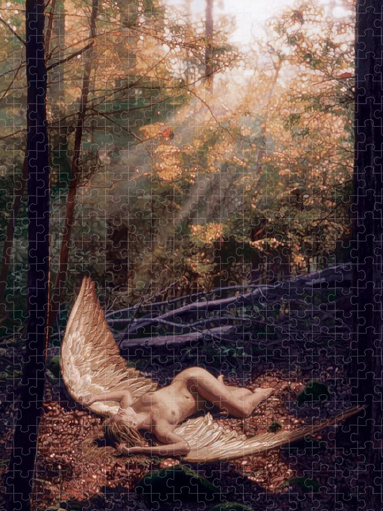 Romance Jigsaw Puzzle featuring the painting The Secret Forest by Patrick Whelan