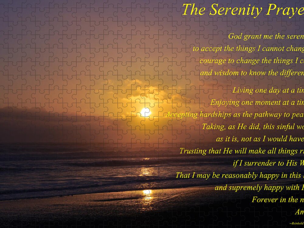 The Serenity Prayer Jigsaw Puzzle featuring the photograph The Serenity Prayer by Tikvah's Hope