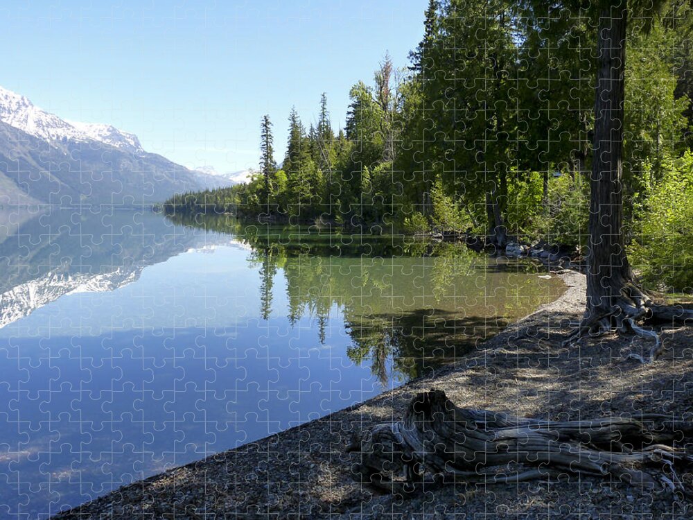Blue Jigsaw Puzzle featuring the photograph The Shore by Lucinda Walter