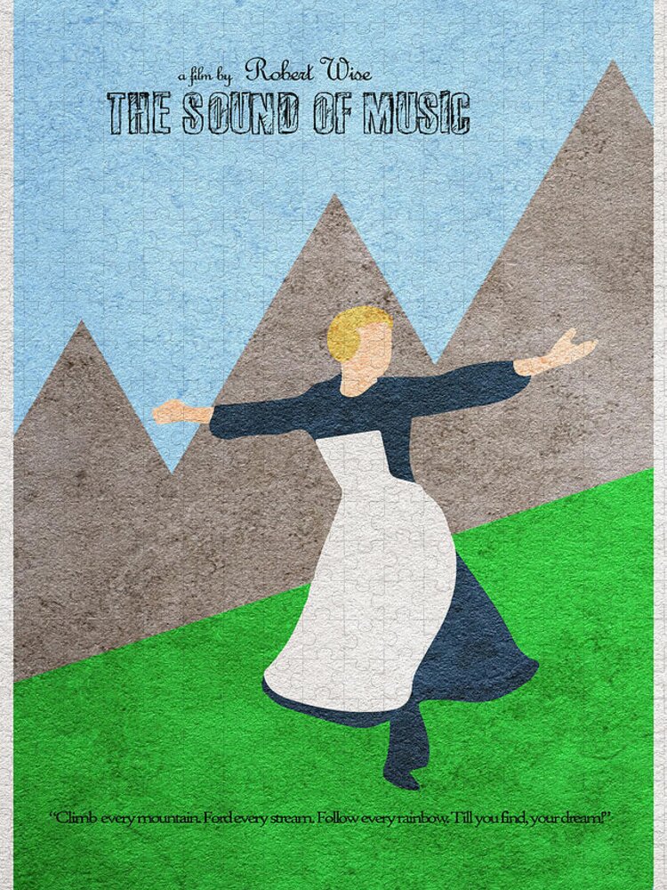 The Sound Of Music Jigsaw Puzzle featuring the painting The Sound of Music by Inspirowl Design