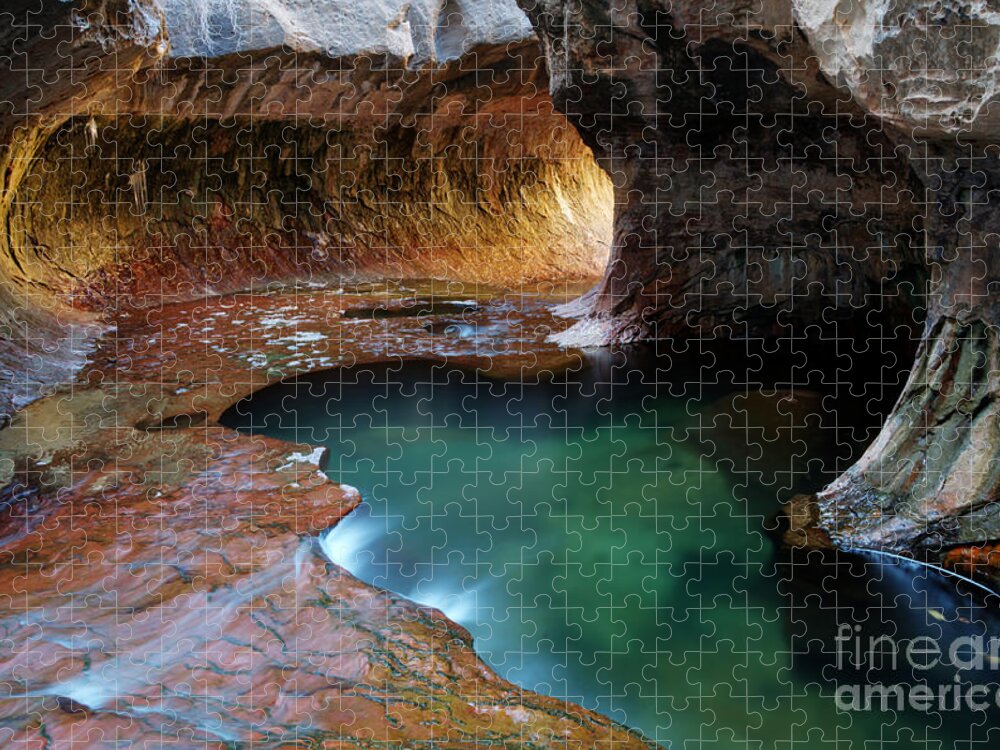 Water Jigsaw Puzzle featuring the photograph The Subway Sacred Light by Bob Christopher