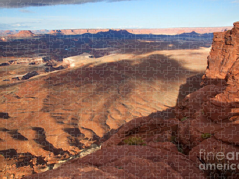 Canyon Lands Jigsaw Puzzle featuring the photograph The Valley so Low by Jim Garrison