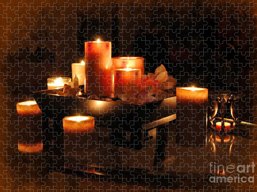 Romance Jigsaw Puzzle featuring the photograph The Warmth Of Romance by Kathy Baccari