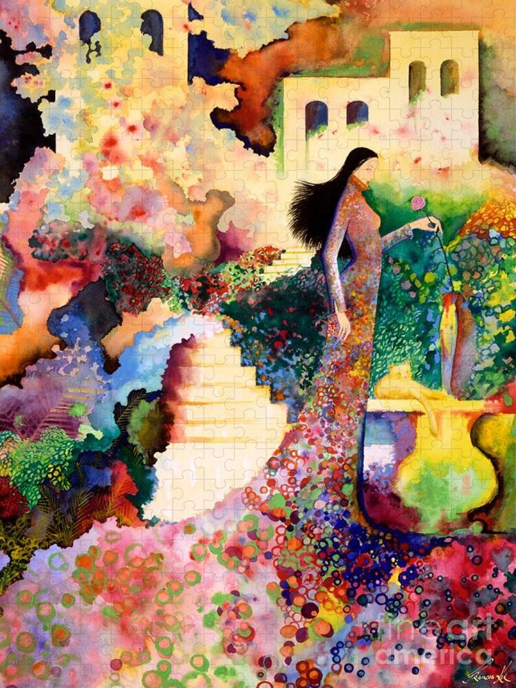 Exotic Jigsaw Puzzle featuring the painting The Wish by Frances Ku