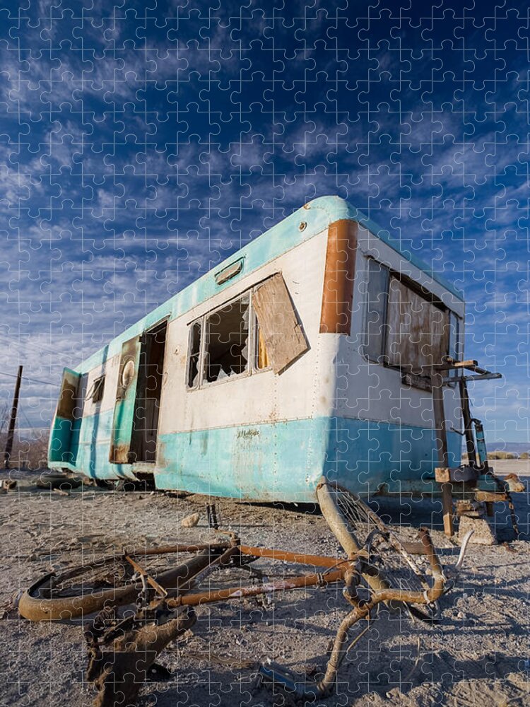 Salton Sea Jigsaw Puzzle featuring the photograph Theres my bike by Scott Campbell